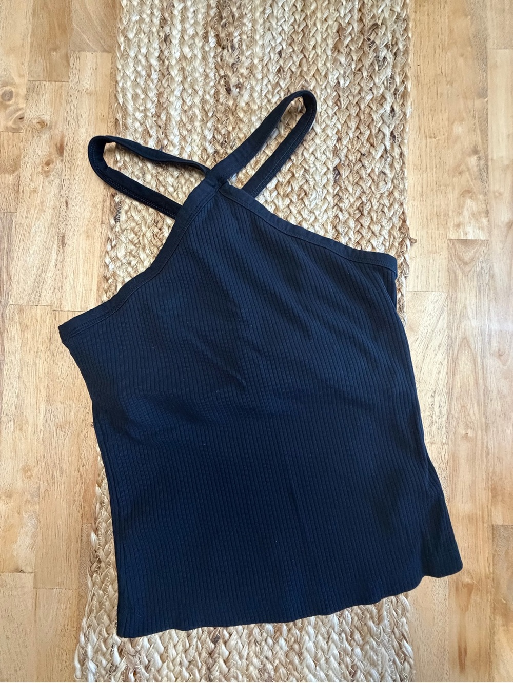 Women's Ribbed Tank Top - Black